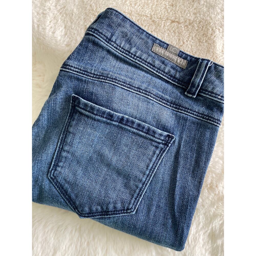 LC Lauren Conrad‎ Womens Size 6 Medium Wash Skinny Jeans Mid Rise Stretch Denim